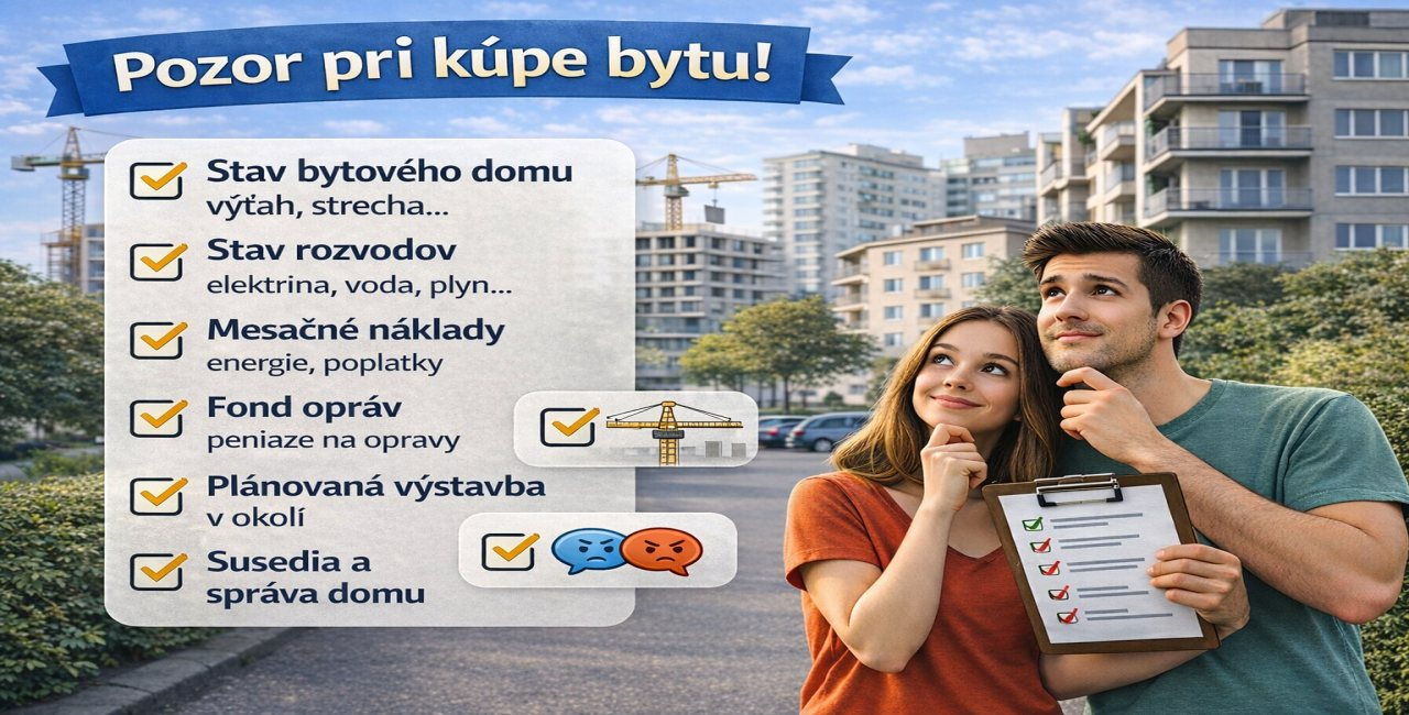 Pri kúpe bytu nestačí len pekný interiér a dobrá lokalita